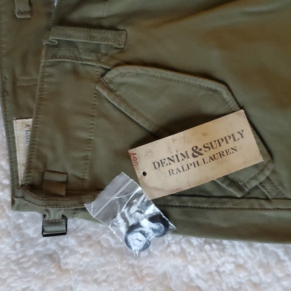 NWT Ralph Lauren Denim & Supply Skinny Military Cargo Pants in Green - Picture 9 of 9